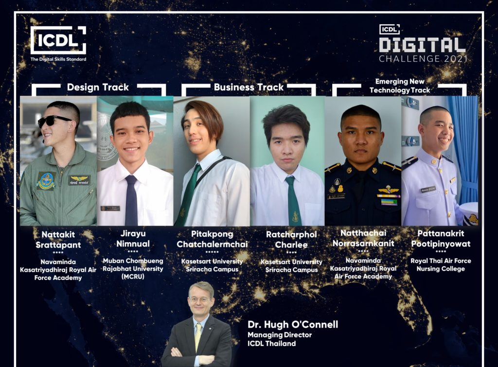 เยาวชนไทยหัวกะทิด้านดิจิทัล คว้ารางวัลระดับนานาชาติ ICDL Digital Challenge 2021