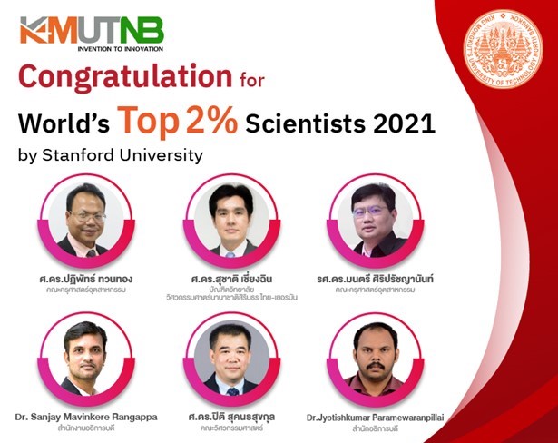 สุดปัง! นักวิจัย มจพ. ติดอันดับ TOP 2% แรกของโลก 2021