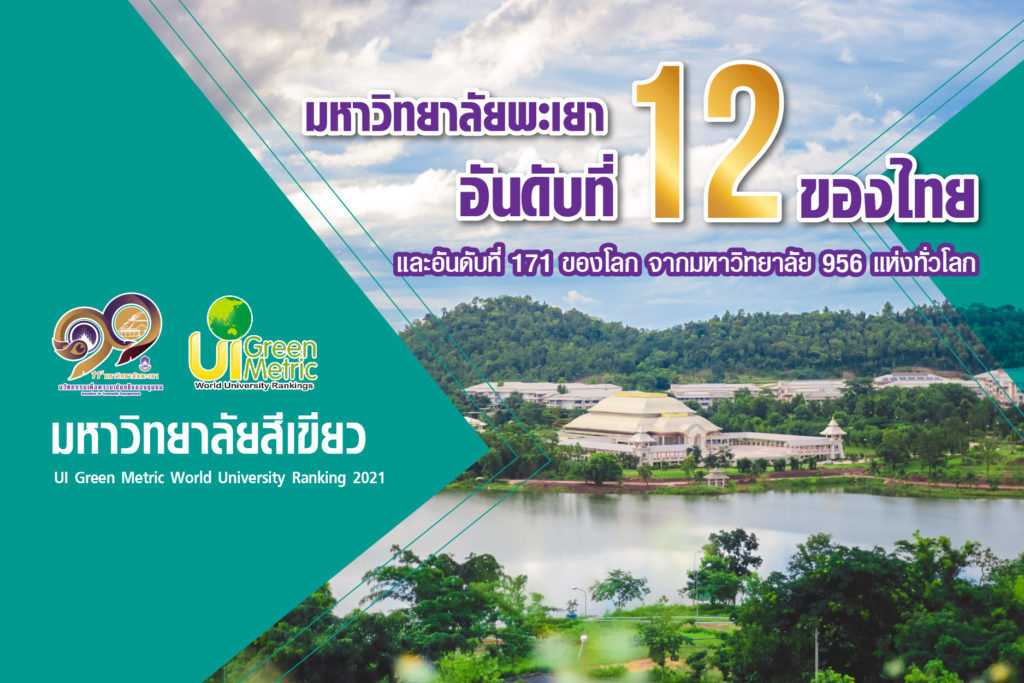 ม.พะเยา คว้าอันดับที่ 12 จากผลการจัดอันดับ UI Green Metric World University Ranking 2021