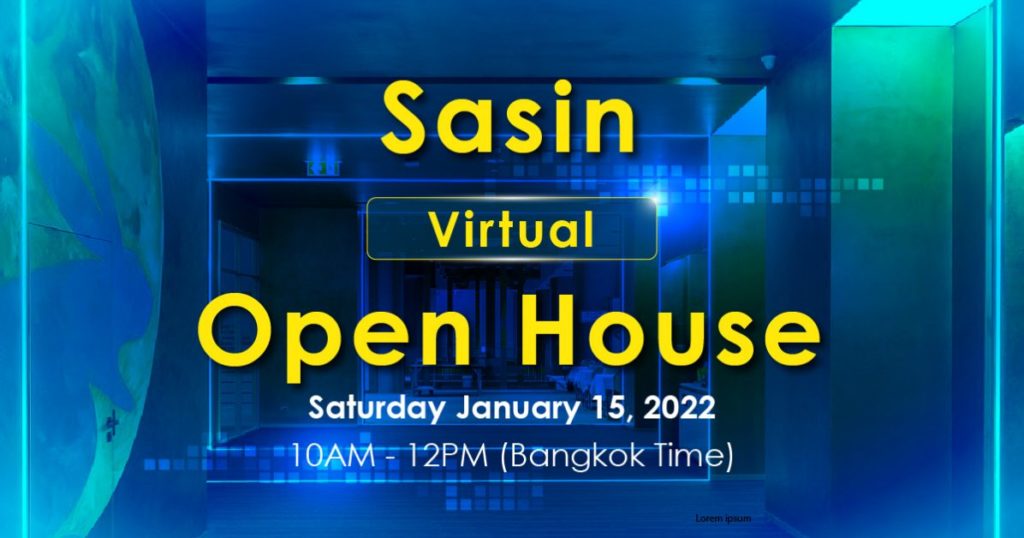 Sasin Virtual Open House วันเสาร์ที่ 15 มกราคม 2565