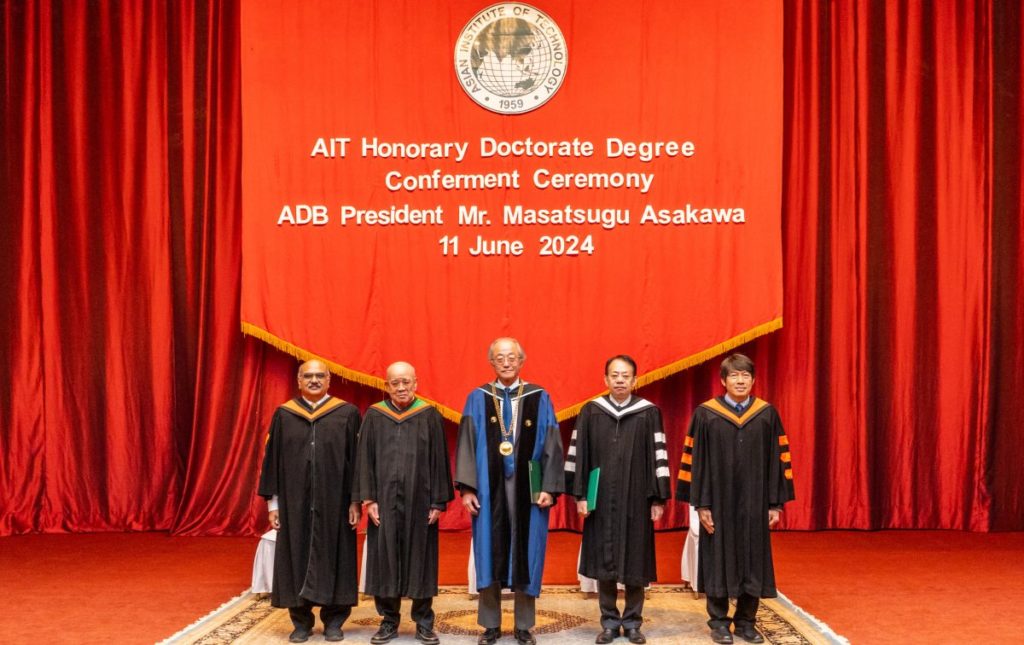 ADB President Masatsugu Asakawa Awarded AIT Honorary Doctorate for Pioneering Contributions in Asia and the Pacific