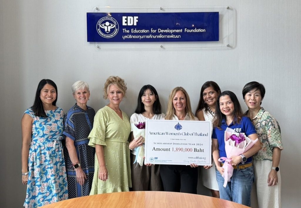 EDF Foundation receives support from American Women’s Club of Thailand for 315 needy female students’ education